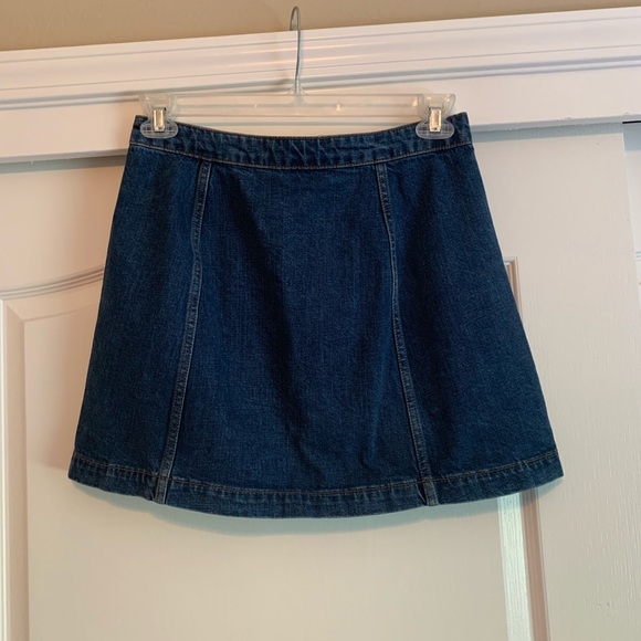 Topshop Denim Button Up Skirt - Picture 2 of 5